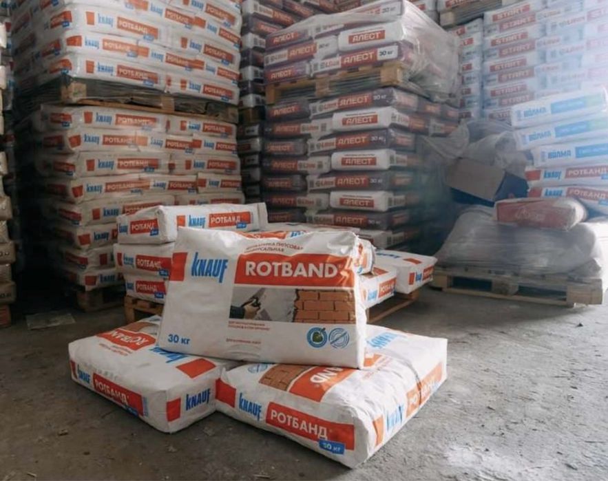 Ротгипс Ротбанд Глатт Экопол и другие Сухие Смеси