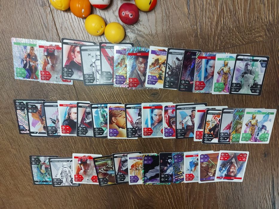 Колекция 33бр. Свежите супер герои, 41бр. карти Стар Уорс