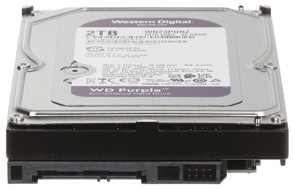 Hard Disk nou 2TB WD Purple WD23PURZ sata 3 pentru Sisteme supraveghere video DVR NVR