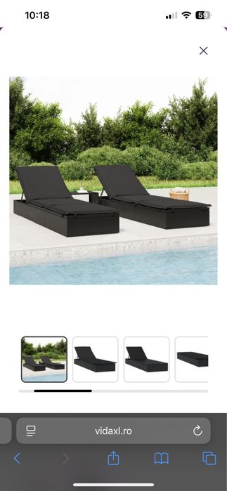 Șezlong canapea impletite plastic