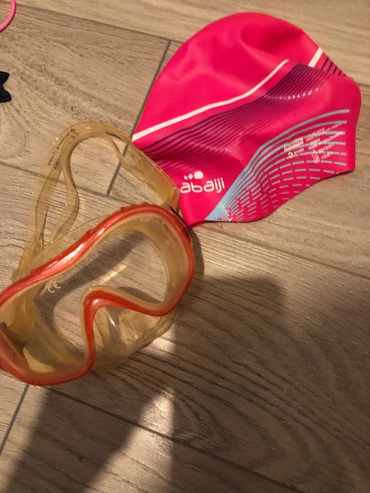 Set ochelari pentru inot si casca Nabaiji, stare impecabila