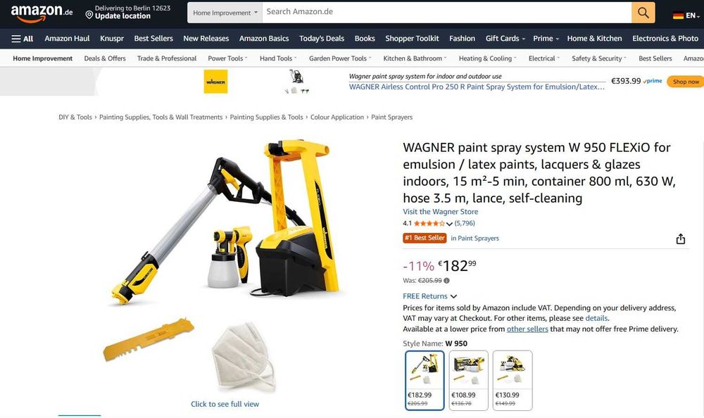 Sistem de pulverizare vopsea WAGNER W 950 FLEXiO