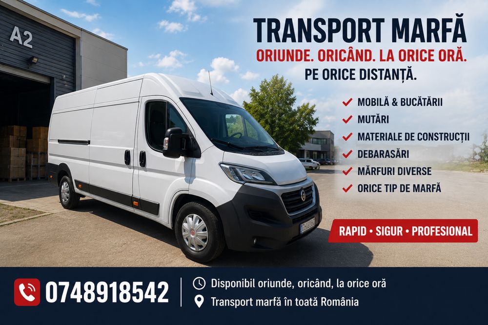 Transport Marfa Mobila Mutari Moloz Debarasari Materiale Constructii Bucatarii Electrocasnice