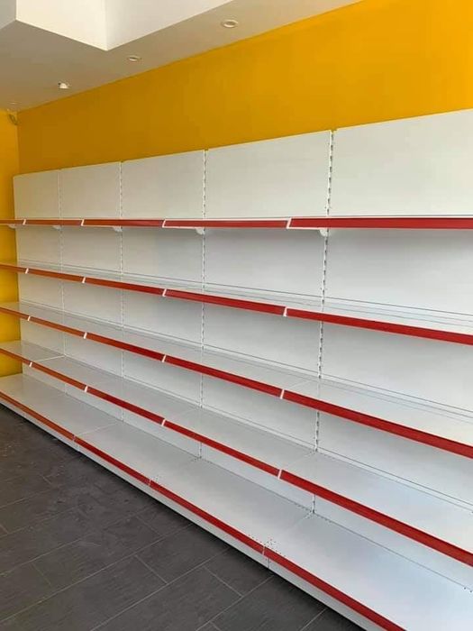 Rafturi metalice magazin 220x90 cm, 5 polițe rezistente, raft sup