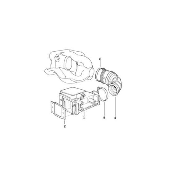 Furtun filtru aer, tubulatura filtru Bmw Seria 3 E36 1991-1998, diametru 70/110 mm, plastic, 2007PF-7