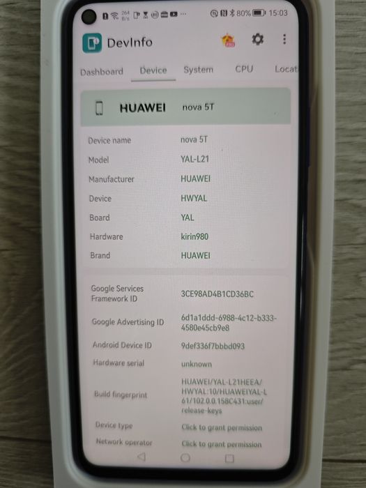 Huawei Nova 5T – Full Box – Servicii Google Native – Stare Foarte Bună