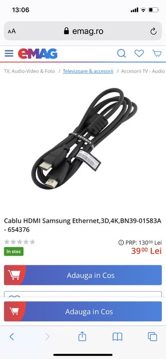Calblu HDMI original Samsung 3D 4K internet telefon alimentare