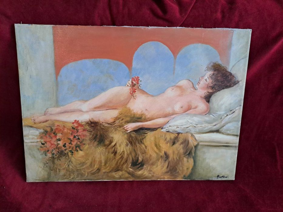 tablou pictura pe panza semnat 50/70 cm