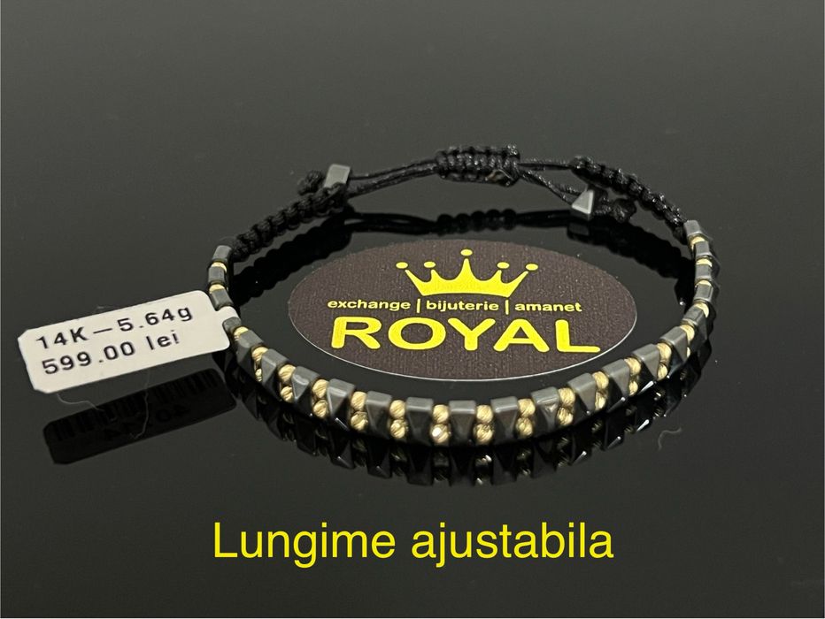 Bijuteria Royal CB : Bratara cu snur aur 14k 5,64gr