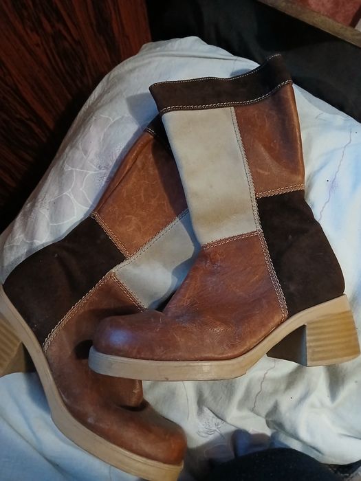 Зимни боти -естествена кожа и естествен велур 41 номер