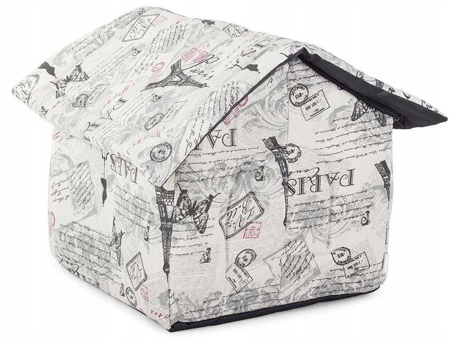 Casuta pliabila pentru pisici cu pernuta detasabila Paris 32x31x29 cm