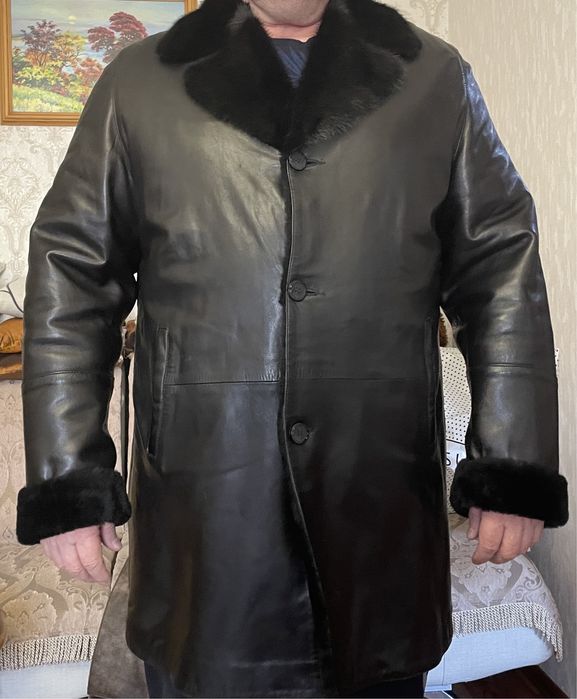 Дубленка мужская кожаная