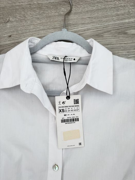 Zara - camasa rochie-camasa alba, lunga