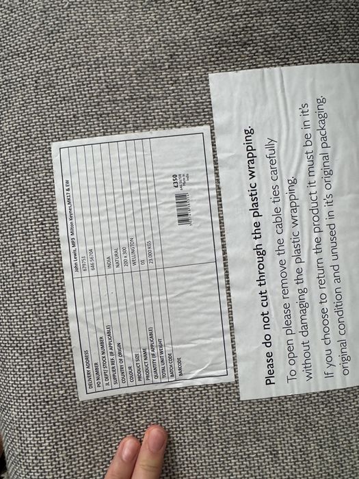Covor premium John Lewis – 200 × 300 cm – gri deschis – stare excelentă