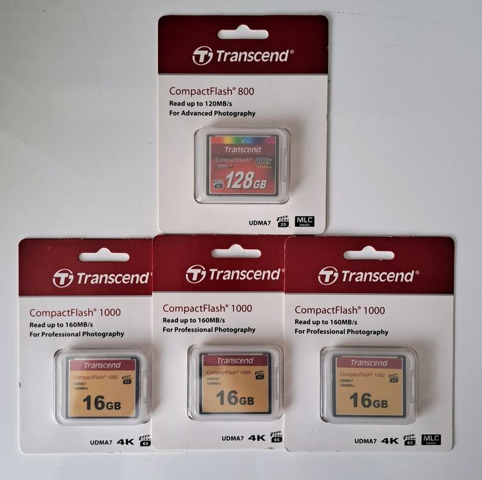 Card Transcend CF 128GB 800x si 3x16GB (Compact Flash)