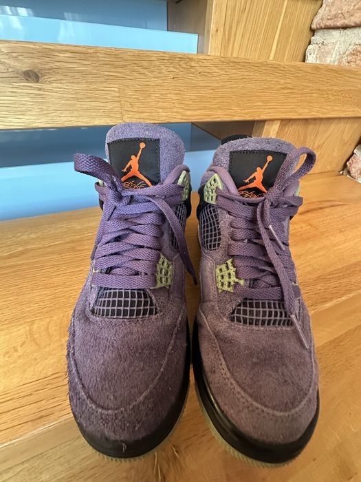 Jordan 4 retro естествен велур лилави
