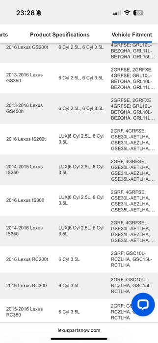 Заден лагер главина Lexus