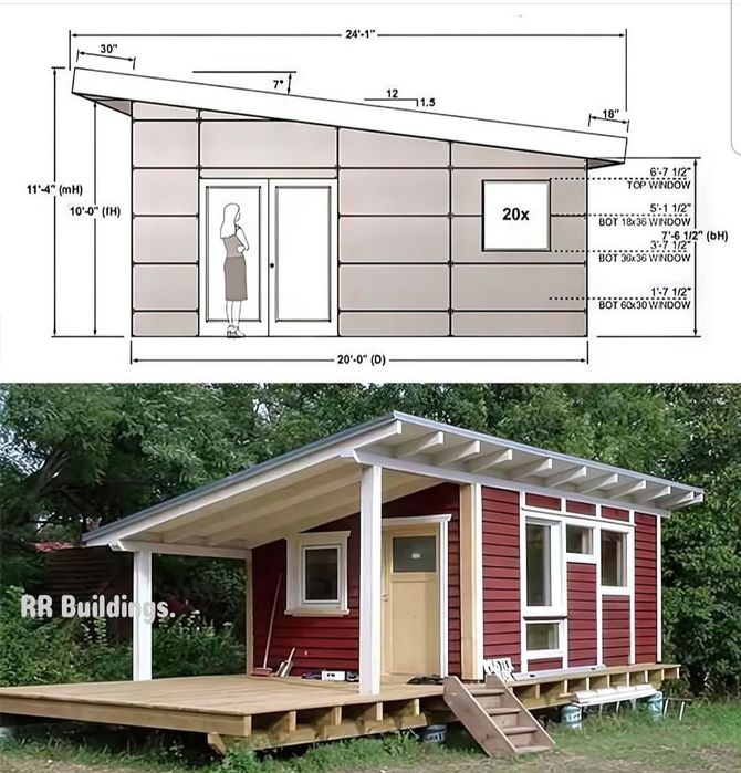 Vand casute cu terasa din lemn