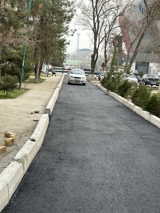 Асфальтирование дорог разметка тротуары