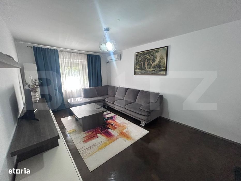 Apartament cu 3 camere, decomandat, centrala si AC, zona Helin Ciuperc