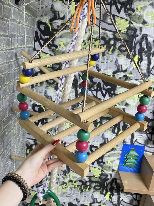 качели детские деревянные