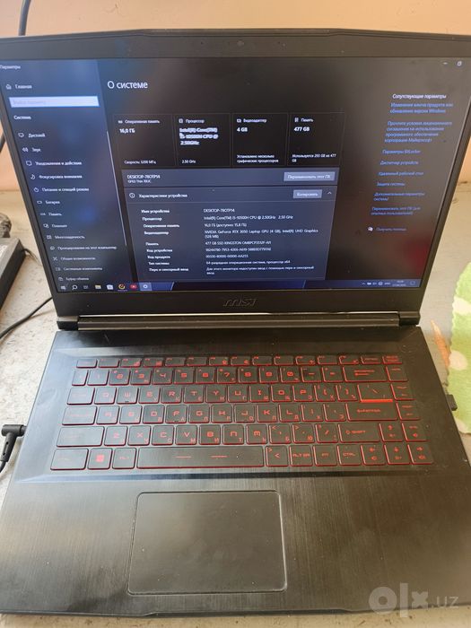Ноутбук Msi RTX 3050 4Gb