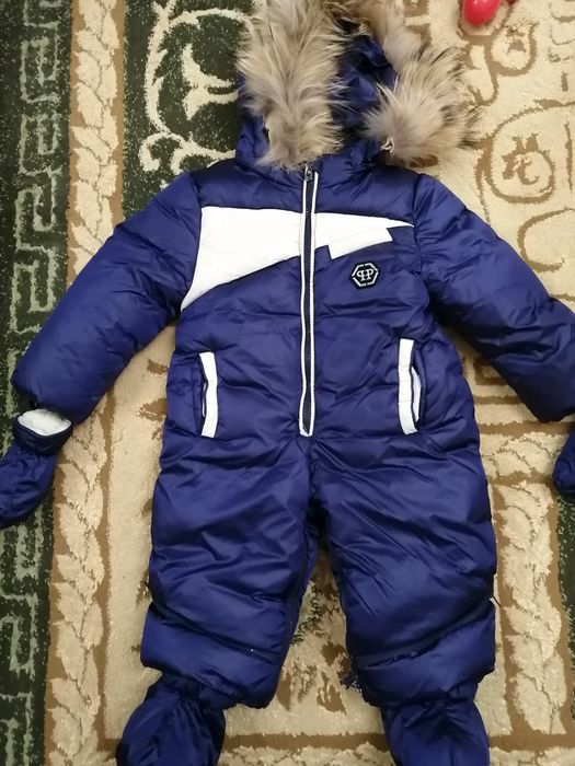 Зимний комбинезон-конверт на мальчика