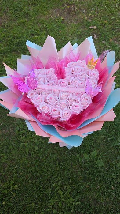 Buchet pink baby sclipici
