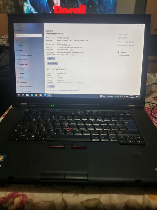 Lenovo ThinkPad T510 i5 / Windows 10 Pro / Бизнес лаптоп