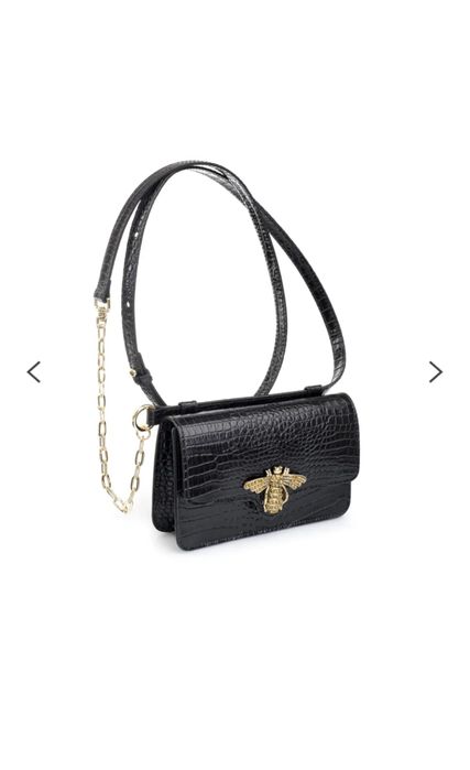 Geantă din piele naturală Musette – neagră, versatilă