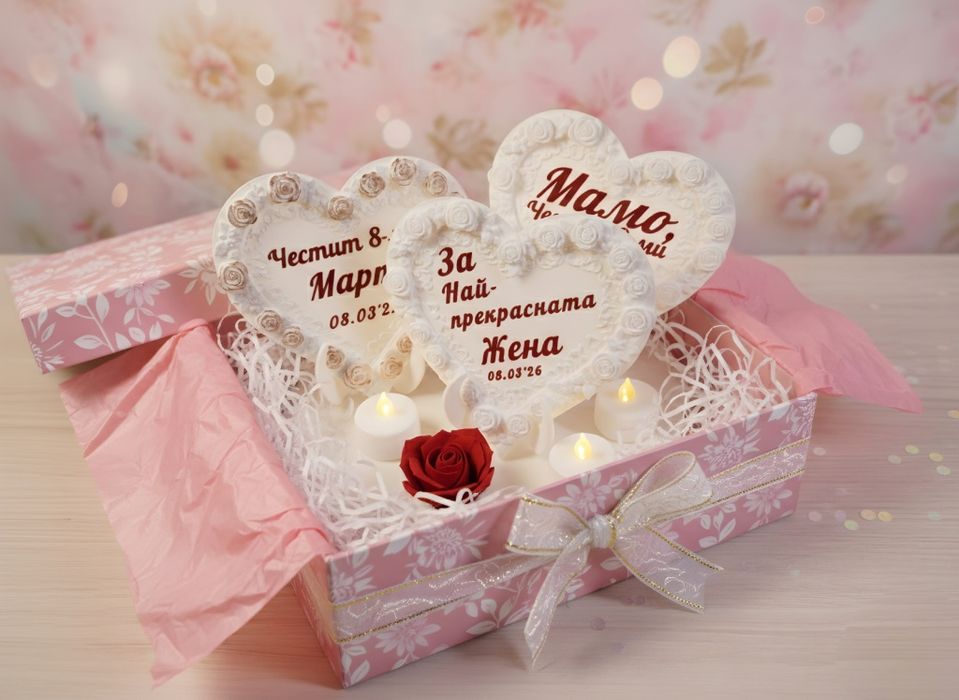 Специален подарък с любов за 8ми Март, персонализиран с име и послание