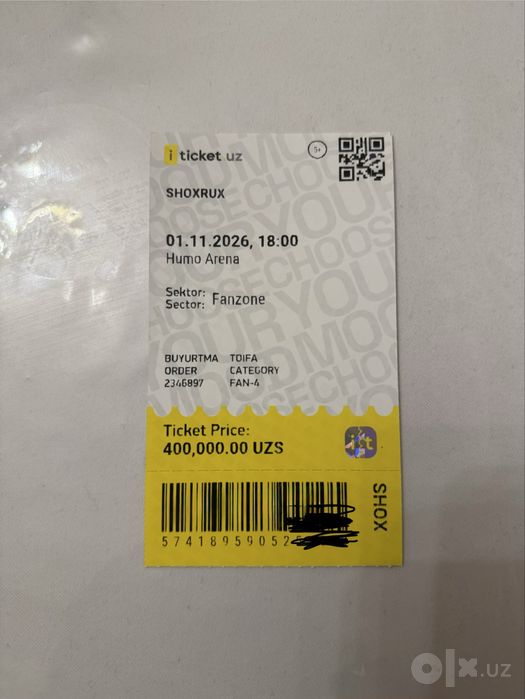 Shoxrux Fanzona 1ta qoldi ozini narxida bervoraman