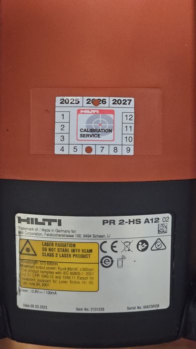 Vand lasere hilti PR 2 -PR 3