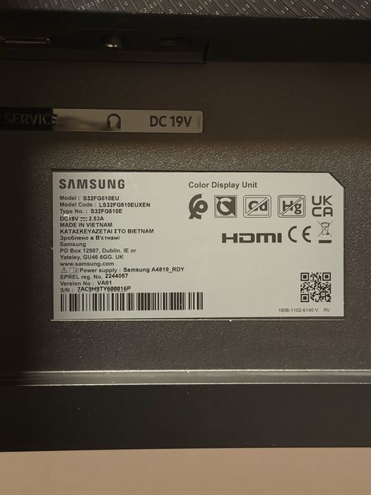 Samsung Odyssey G5 G51F 32” QHD 180Hz 1ms Gaming – S32FG510EU