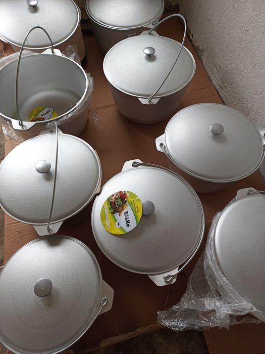 Ceaun tuci din aluminiu alimentar cu capac de 10L