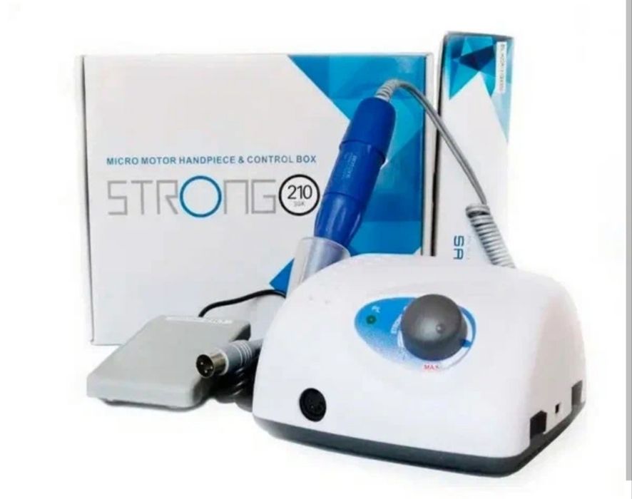 Аппарат для маникюра и педикюра Strong 210/105L в коробке 35000 об/мин