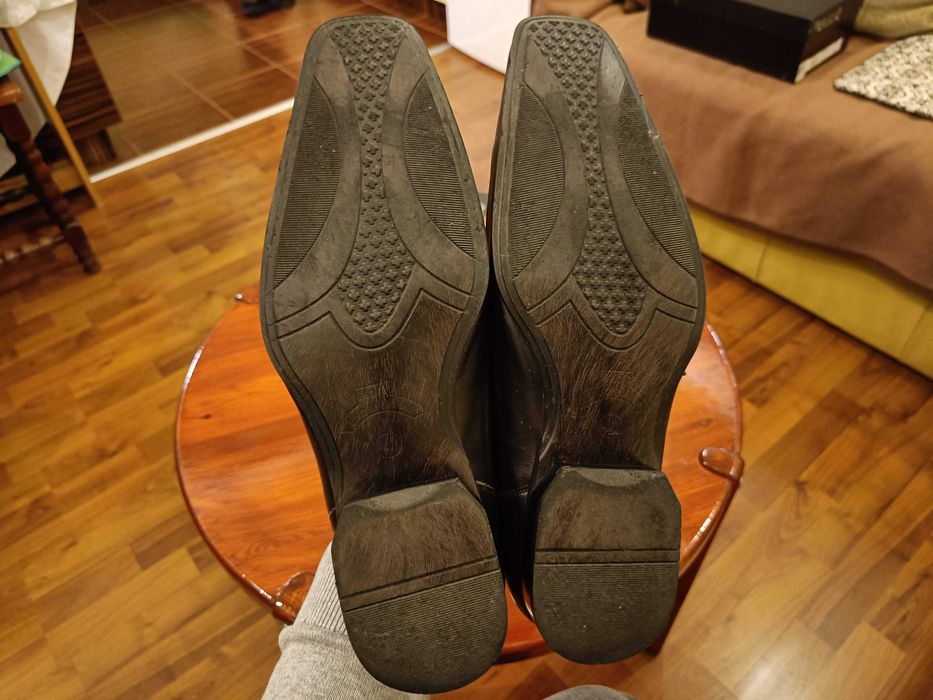 Vand pantofi maro inchis piele naturala barbati