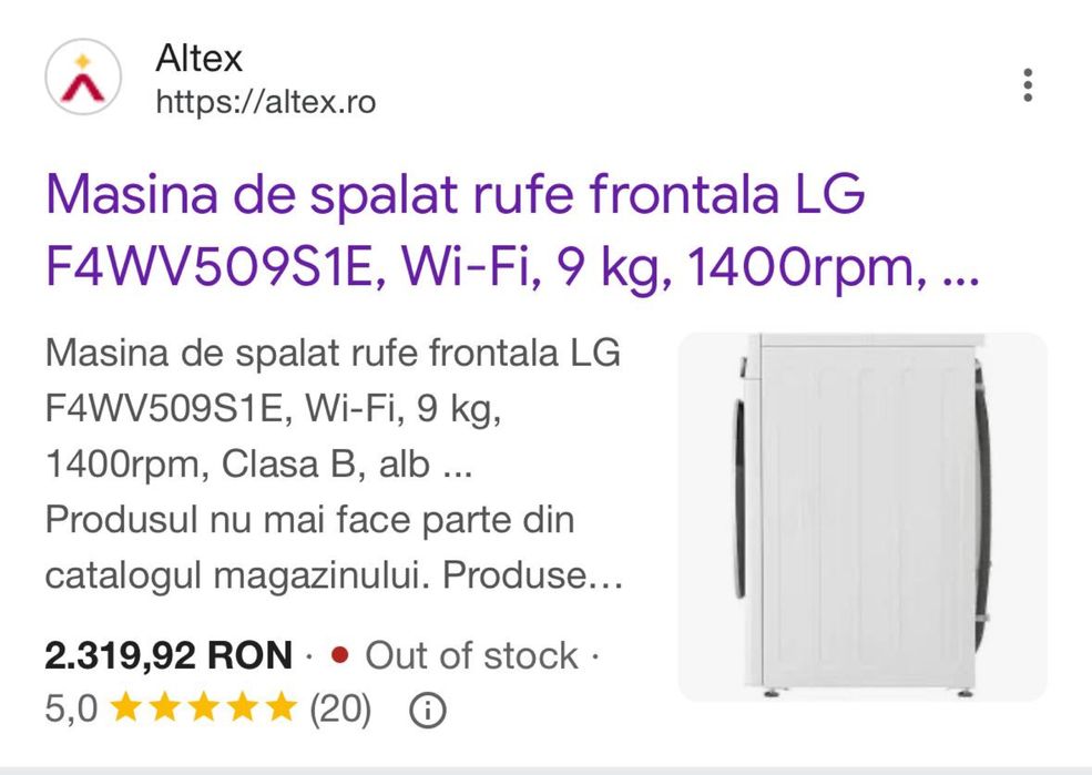 Masina de spalat haine LG * 9 kg * 1400rpm