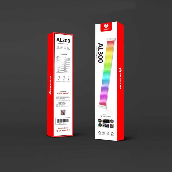 AOSOR AL300 ARGB светлинна лента за кабел ATX 24PIN/8PIN GPU