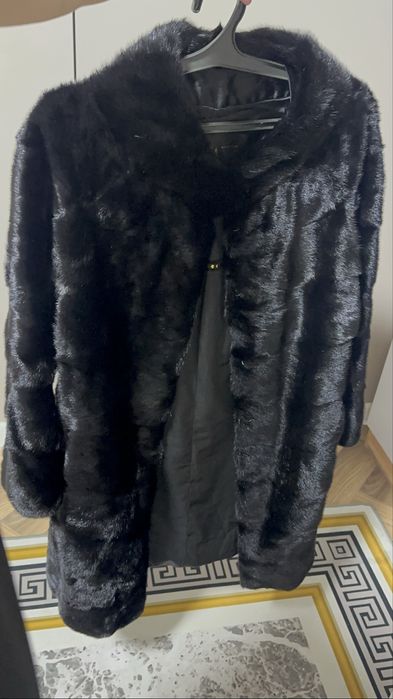 Норковая шуба черная