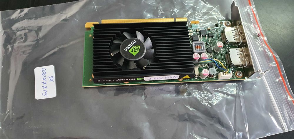 NVIDIA Quadro NVS 310 512MB DDR3, 2x DP, Low Profile, 24 м. гаранция