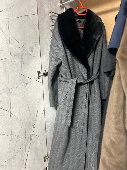 Пальто с норковым воротником