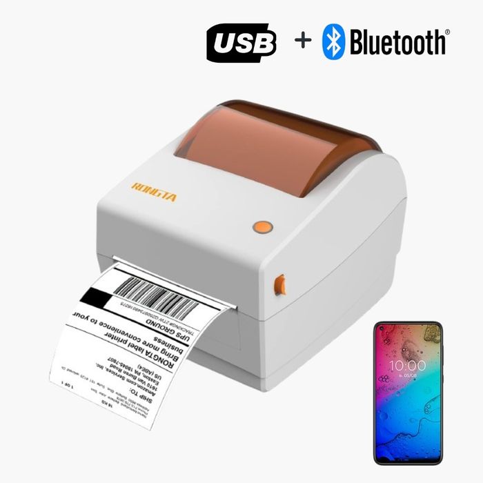 Принтер этикеток Rongta RP410 с подключение USB Bluetooth