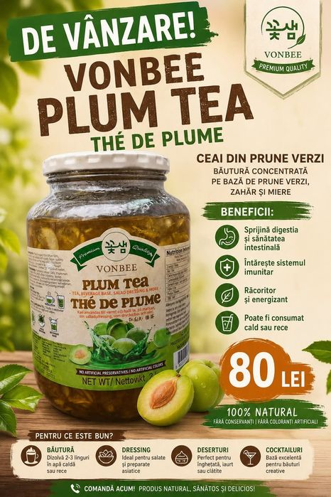 Ceai prune verzi miere etc..