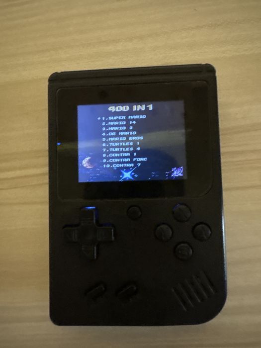 Преносима конзола videogame с дистанционно и 400 игри за 2 играчи, в черен цвят, 7.5x2x11.5 см