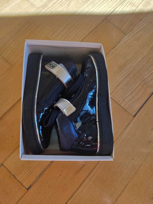 Високи обувки,естествена кожа,лачени Колев&Колев