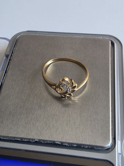 Inel dama din aur floare lotus, 14k 585, 2.02grame