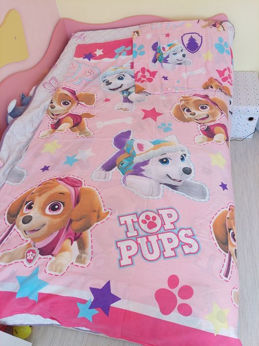 Детско спално бельо, 100% памук, Пес Патрул Скай
