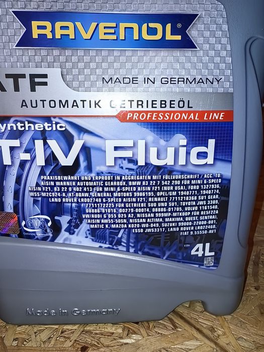 Масло акпп Ravenol ATF T-IV Fluid 4 л