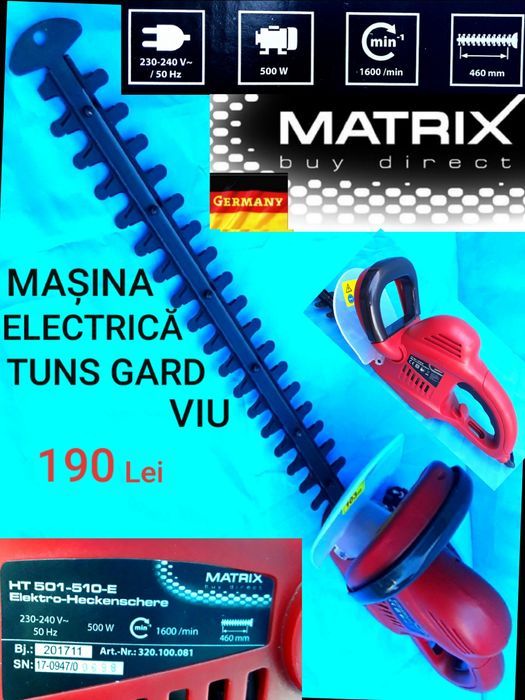 Mașina electrică pentru tuns GARD VIU MATRIX (Germania) NOUĂ - 190 Lei
